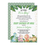 Dinosaur It's a Boy Baby Shower By Mail Invitation Dinosaur It's a Boy Baby Shower By Mail Invitation