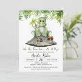 Dinosaur It's A Boy Baby Shower Invitation (Standing Front)