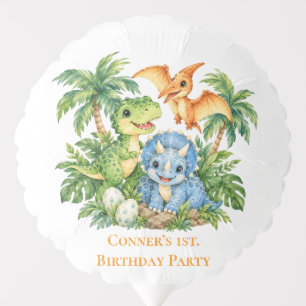 Dinosaur Jungle Boy 1st. Birthday Party Balloon