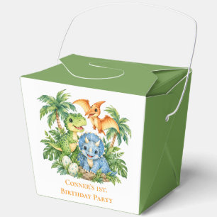 Dinosaur Jungle Boy 1st. Birthday Party Favor Boxes
