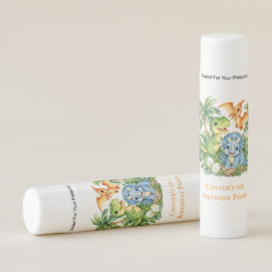 Dinosaur Jungle Boy 1st. Birthday Party Favor Lip Balm
