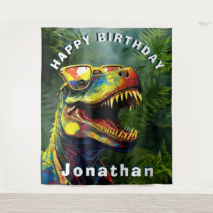 Dinosaur Jungle Kids Birthday backdrop