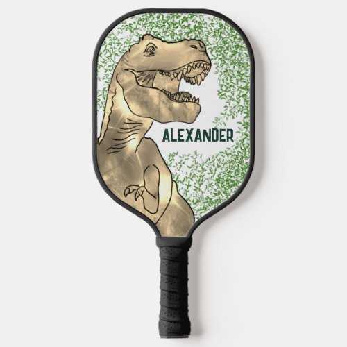 Dinosaur Jungle Personalized Pickleball Paddle