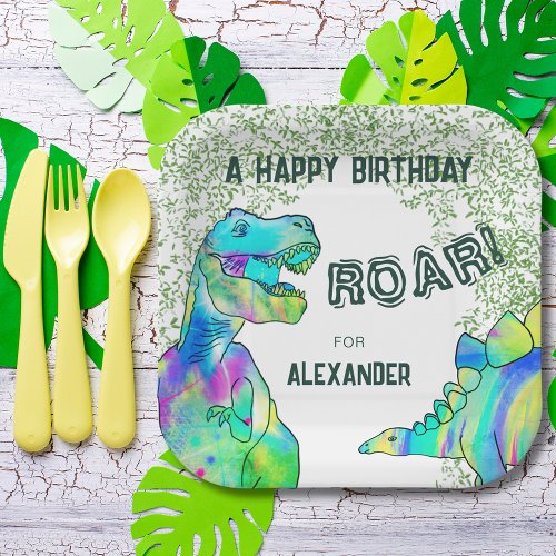 Dinosaur Jungle Roar Birthday Party Paper Plates