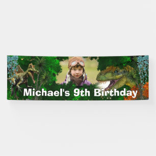 Dinosaur jungle T-rex boys photo Dino creatures Banner