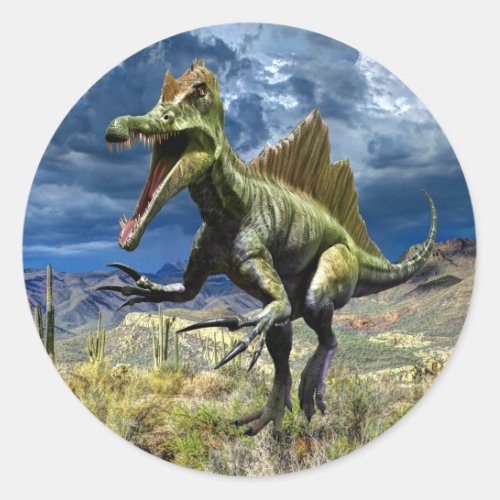 Dinosaur Jurassic Park Beautiful Classic Round Sticker