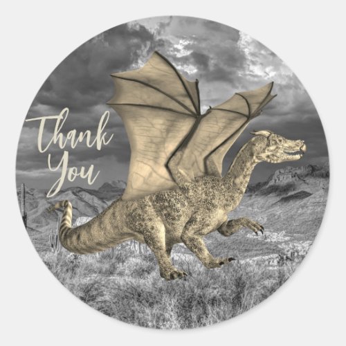 Dinosaur Jurassic Park Thank You Beautiful Classic Round Sticker