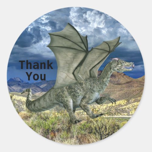 Dinosaur Jurassic Park Thank You Beautiful Classic Round Sticker