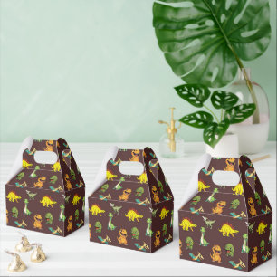 Dinosaur Jurassic Prehistoric Cute Cartoon Pattern Favor Boxes