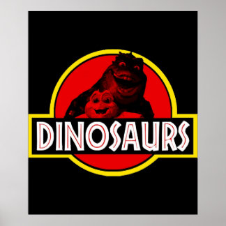 dinosaur jurrasic style poster