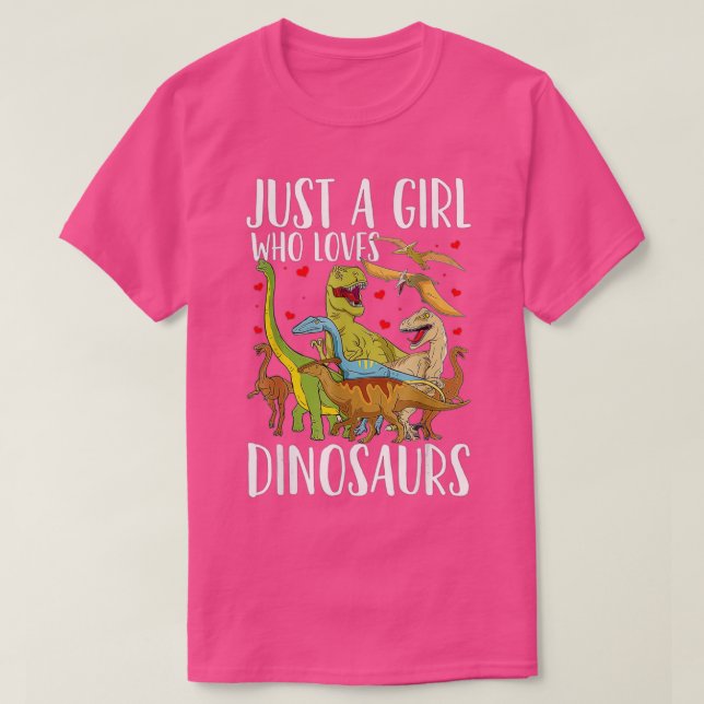 Dinosaur Just a Girl Who Loves Dinosaurs Brachiosa T-Shirt (Design Front)