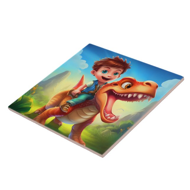 Dinosaur  Keep or design your own Ceramic Tile (Side)