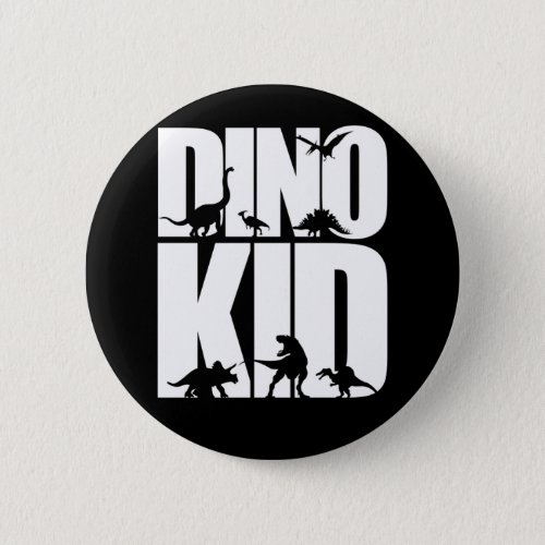 Dinosaur Kid Trex Boys Girls Reptiles Dino Fan Button