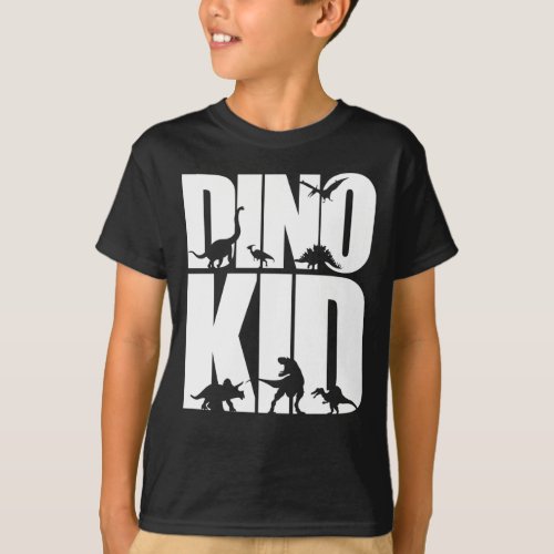 Dinosaur Kid Trex Boys Girls Reptiles Dino Fan T_Shirt