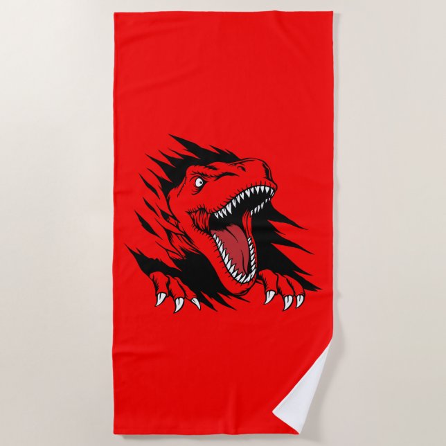 Dinosaur kids beach towel (Front)
