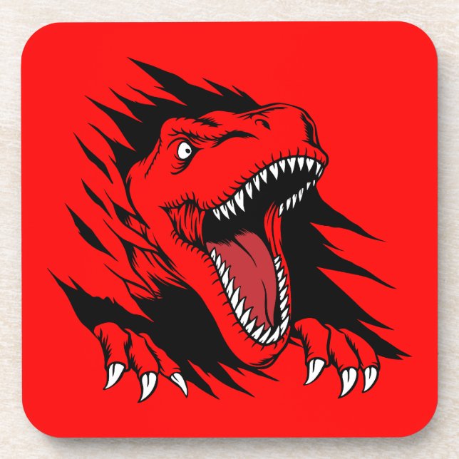 Dinosaur kids beverage coaster (Front)