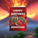 Dinosaur Kids  birthday card<br><div class="desc">Dinosaur Kids Jurassic Spinosaurus Birthday Card Make your little one's birthday extra special with Dinosaur Kids Jurassic Birthday Card! This personalized card is sure to bring joy and excitement to any dinosaur fan. With the click of a button, you can customize it with your own text, size, color, and more...</div>
