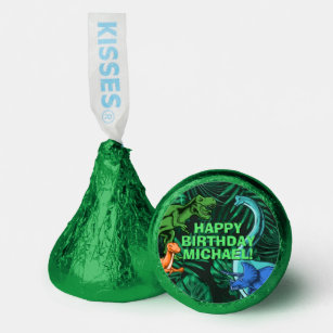 Dinosaur Kids Birthday Dino Trex Chalkboard Boy Hershey®'s Kisses®