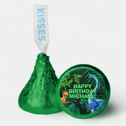 Dinosaur Kids Birthday Dino Trex Chalkboard Boy Hersheys Kisses