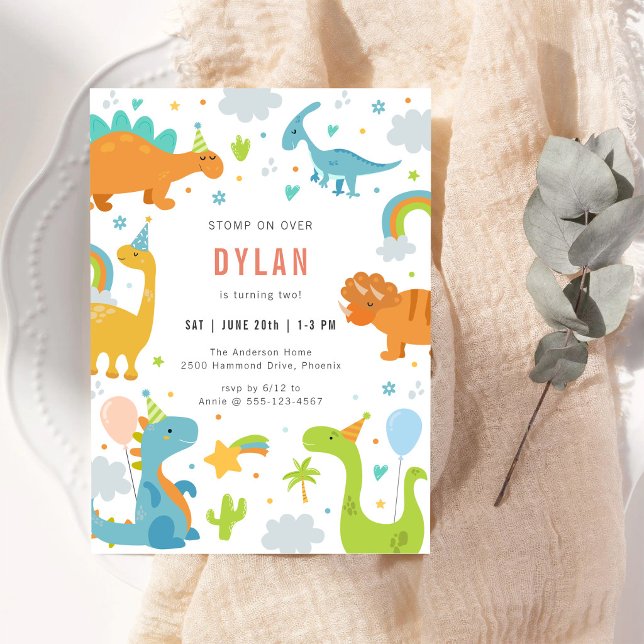 Dinosaur Kids Birthday Invitation (Creator Uploaded)