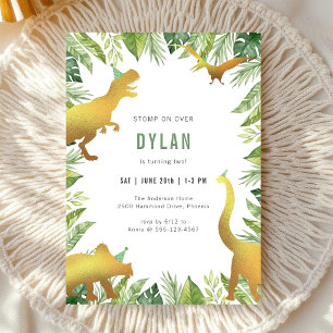 Dinosaur Kids Birthday Invitation