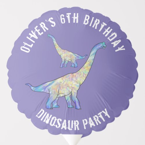 Dinosaur Kids Birthday Party Colorful Balloon