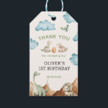 Dinosaur Kids Birthday Thank You Favor Gift Tags<br><div class="desc">Dinosaur themed birthday favor tag.</div>