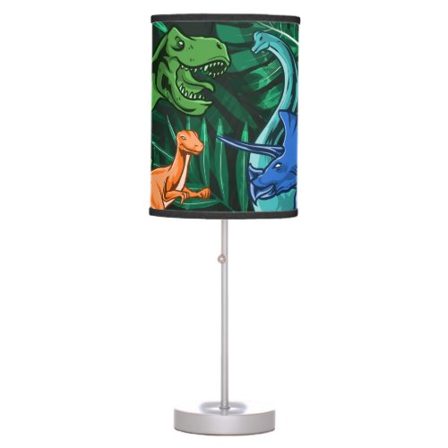 Dinosaur Kids Dino Jurassic Trex Boy Bedroom Table Lamp