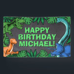 Dinosaur Kids Dino Jurassic Trex Boy Birthday Banner<br><div class="desc">This dinosaur design is great for the birthday boy in your life. Give them a dino-mite bday with this dino themed design featuring a trex,  triceratops,  brontosaurus,  and raptor.</div>