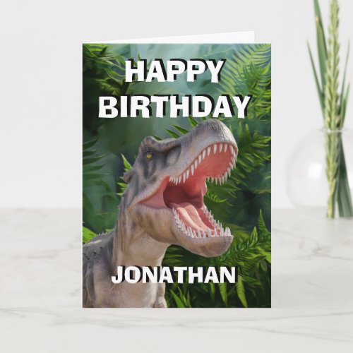 Dinosaur Kids Dino Jurassic Trex Card