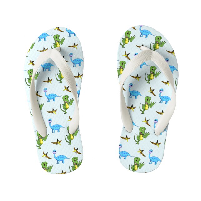 Dinosaur Kids Flip Flops (Footbed)