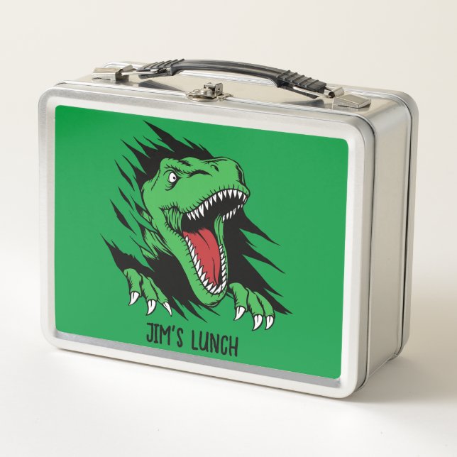 Dinosaur kids metal lunch box (Front)