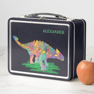 Dinosaur Kids Name Personalized Metal Lunch Box