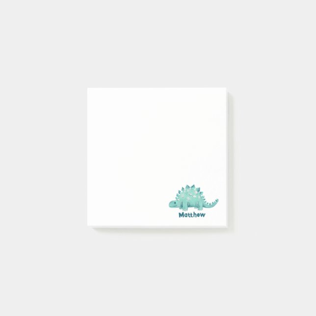 Dinosaur Kids Name Post-it Notes (Front)