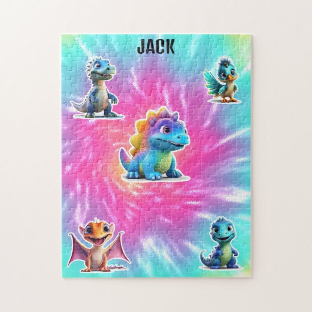 DINOSAUR KIDS PERSONALIZED JIGSAW PUZZLE (Vertical)