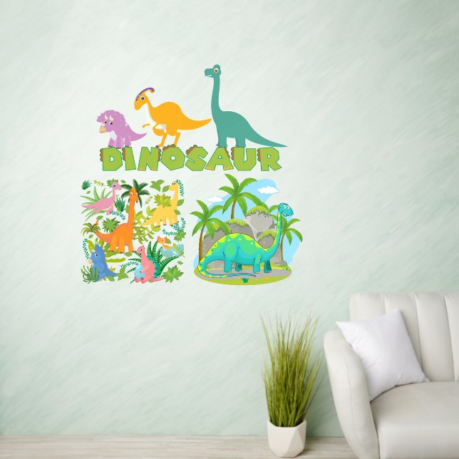 Dinosaur Kids Room Decor Baby Nursery Wall Decal (Living Room)