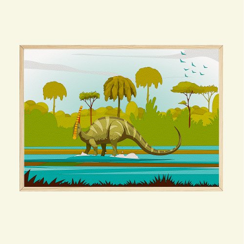 Dinosaur Kids Room Poster Dino Nursery Print