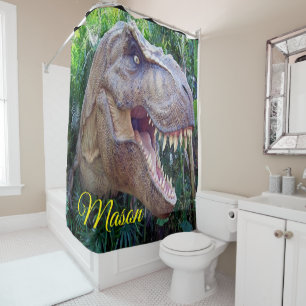 Dinosaur kids Shower Curtain Mason