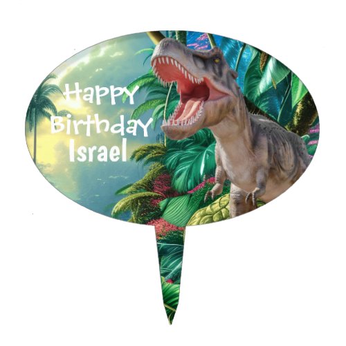 Dinosaur kids T Rex Jurassic World Cake Topper