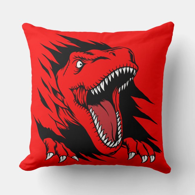 Dinosaur kids throw pillow (Front)