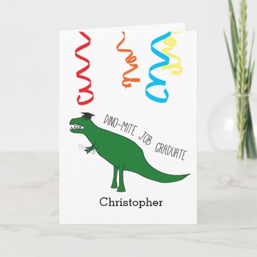 Dinosaur Kindergarten Graduation Card