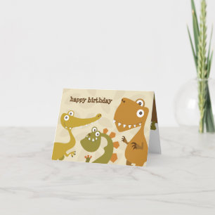 Dinosaur Land Birthday Greeting Card