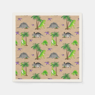 Dinosaur Land Cute Dino Napkins