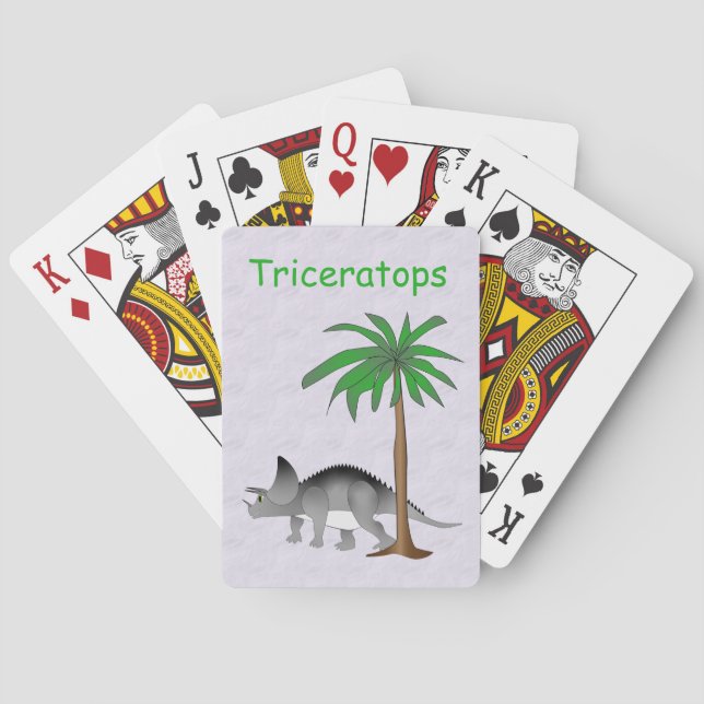 Dinosaur Land Cute Dino Poker Cards (Back)