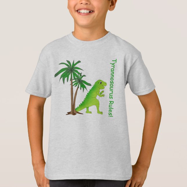 Dinosaur Land Cute Dino T-Shirt (Front)