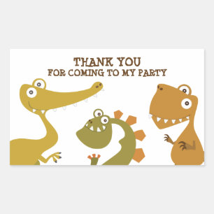 Dinosaur Land Thank You Sticker