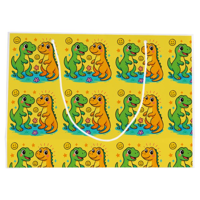 Dinosaur  large gift bag (Back)