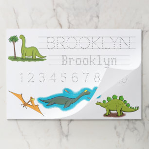 Dinosaur letter and number writing activity paper pad