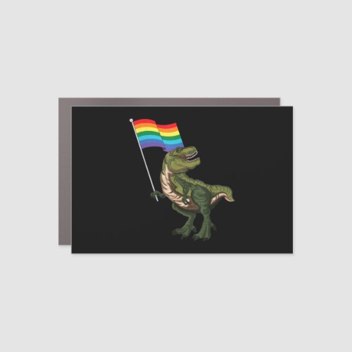 Dinosaur LGBT Gay Lesbian Transgender Nonbinary Car Magnet