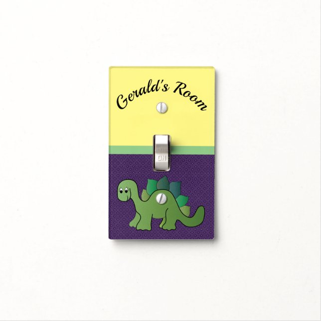 Dinosaur Light Switch Cover (In Situ)
